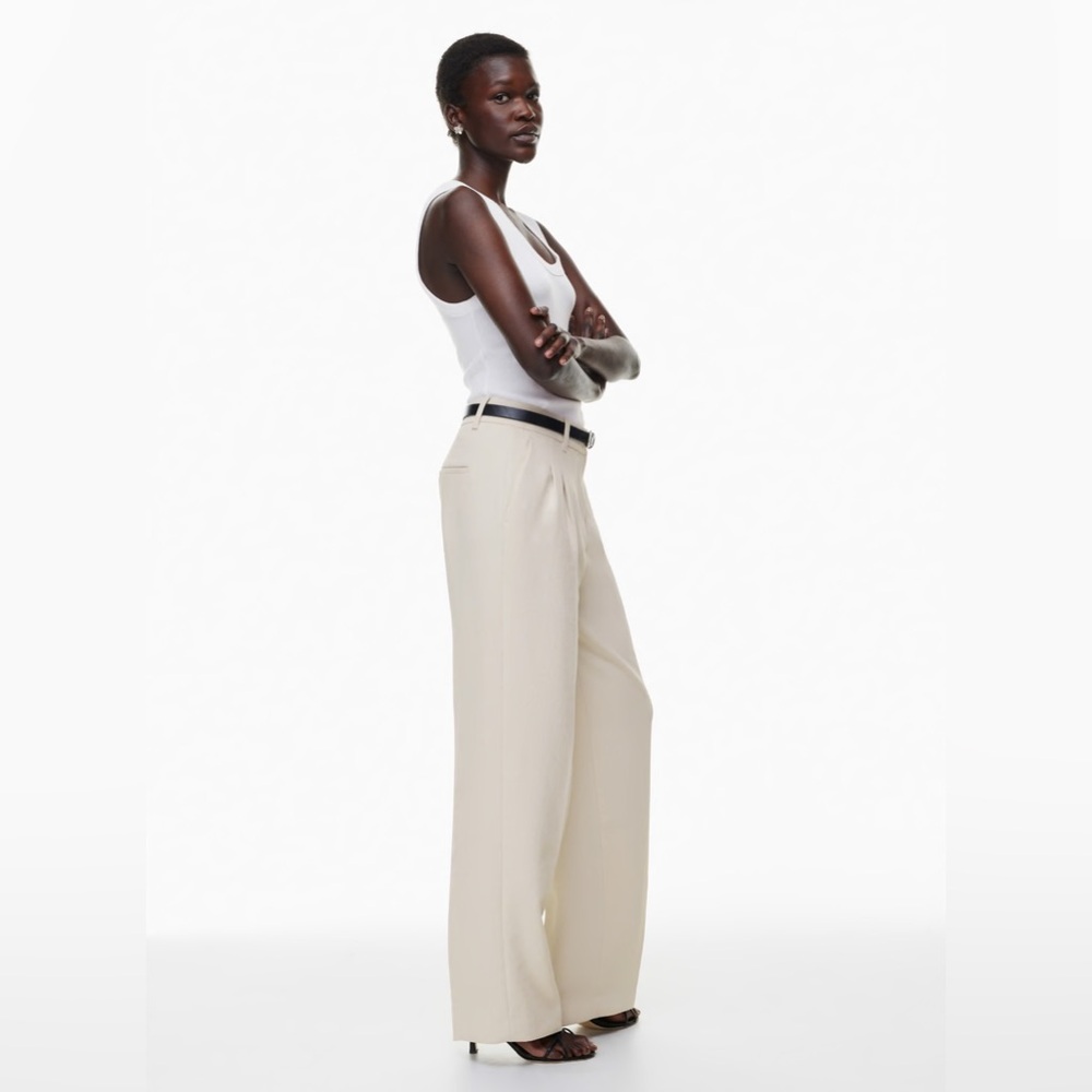 Wilfred Cream Wide-Leg Trousers